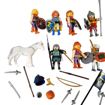 Playmobil Bundle Ritter & Wikinger Set von 9 Figuren & Pferd