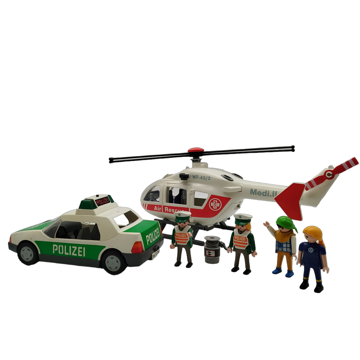 Playmobil Bundle Rettung & Polizei Set von 2 Helikopter & Auto