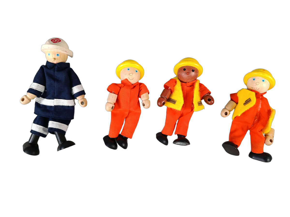 Pintoy Bundle Holz-Kipper Set von 5 LKW & Figuren
