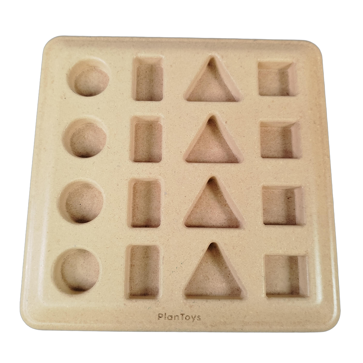 PlanToys Sortierbrett 16 Vertiefungen Montessori Lernspiel