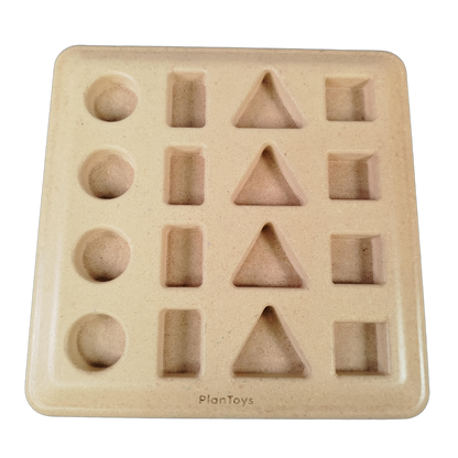 PlanToys Sortierbrett 16 Vertiefungen Montessori Lernspiel