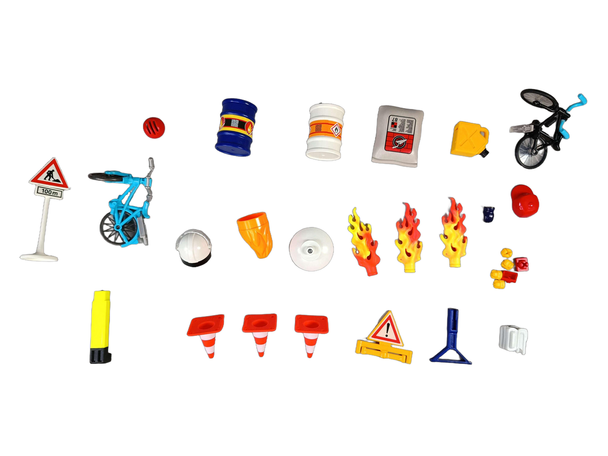 Playmobil Feuerwehreinsatz auf der Baustelle 9486 Spielset