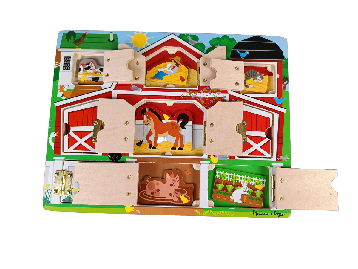 Melissa & Doug Hide & Seek Farm 14580 Holzpuzzle & Montessori