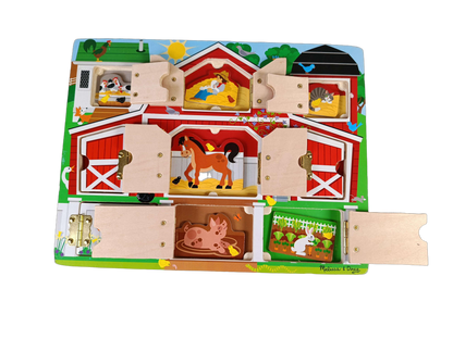 Melissa & Doug Hide & Seek Farm 14580 Holzpuzzle & Montessori