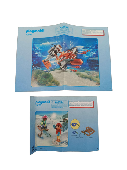 Playmobil Bundle 70004 70250 Set von 2 Figuren & Schlitten