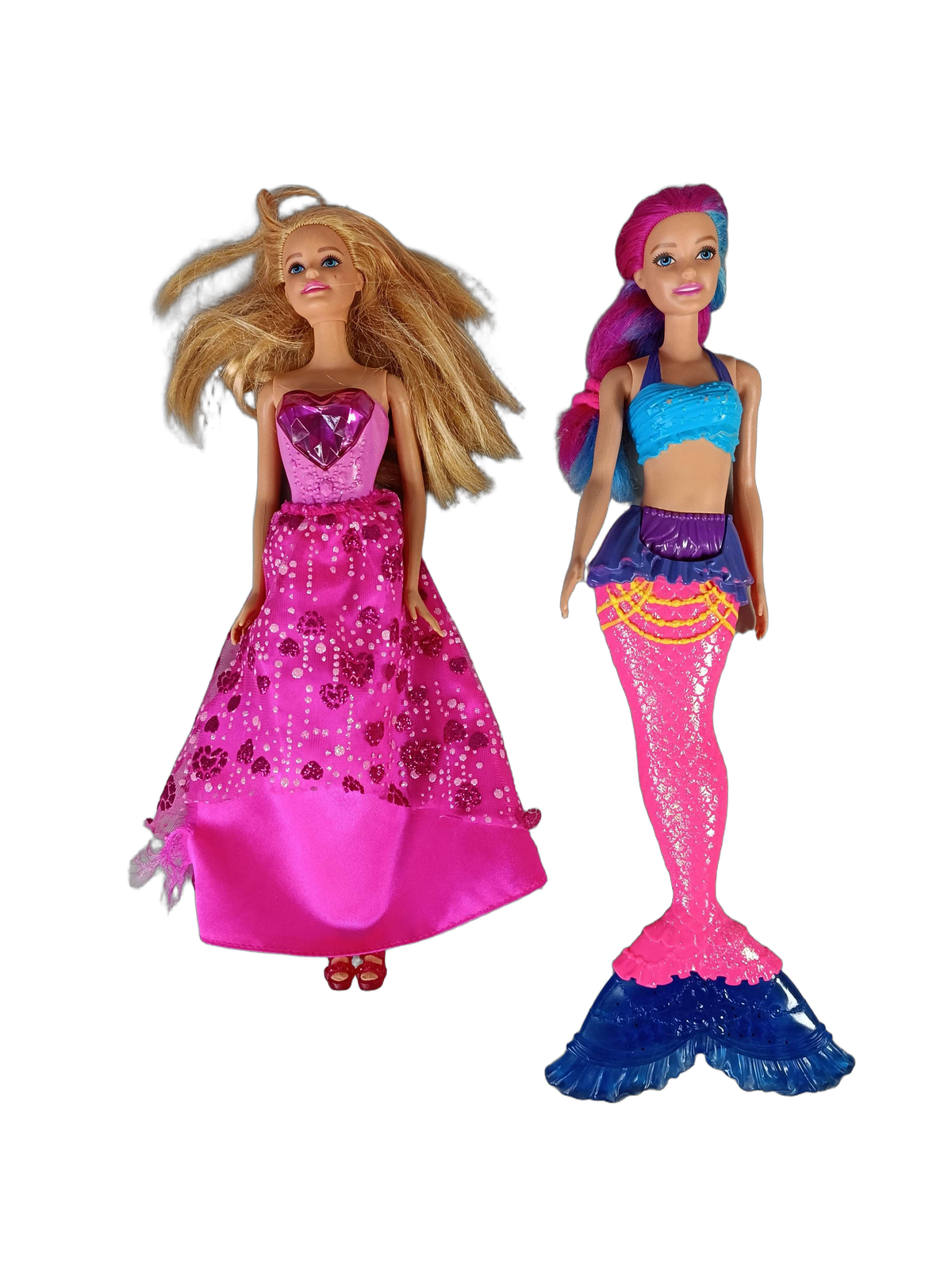 Mattel Bundle Prinzessin & Meerjungfrau Set von 2 Puppen