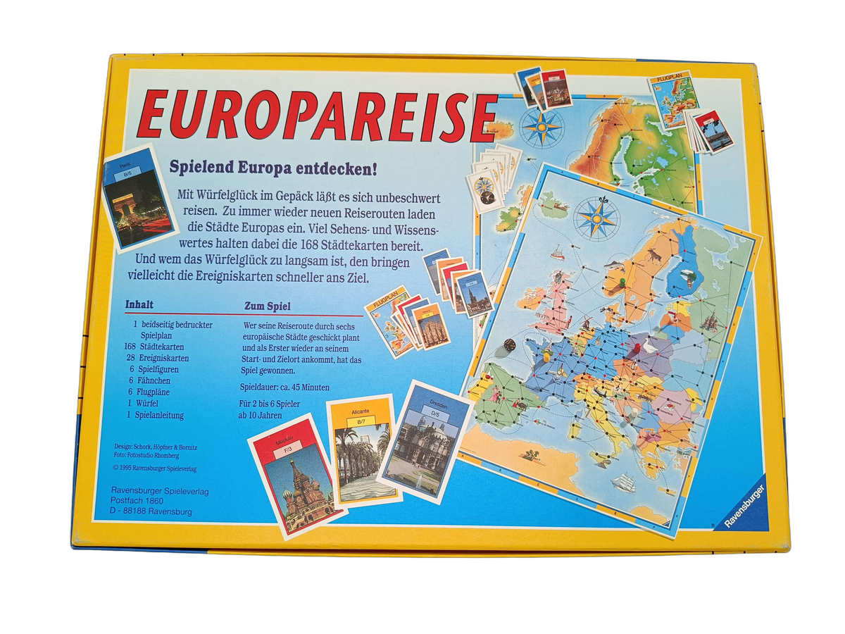 Ravensburger Europareise Brettspiel & Lernspiel Geografie, ab 10 Jahre