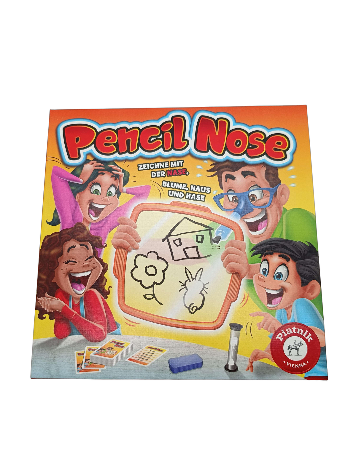 Piatnik Pencil Nose Partyspiel & Zeichenspiel mit Zubehör