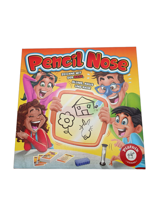 Piatnik Pencil Nose Partyspiel & Zeichenspiel mit Zubehör