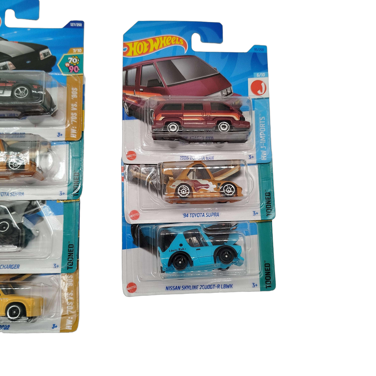 Hot Wheels Bundle J-Imports & Tooned Set von 10 Modellautos, Neu