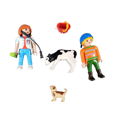 Playmobil Bundle Bauernhof & Tierärztin 5124 5158 Set von 2 Figuren