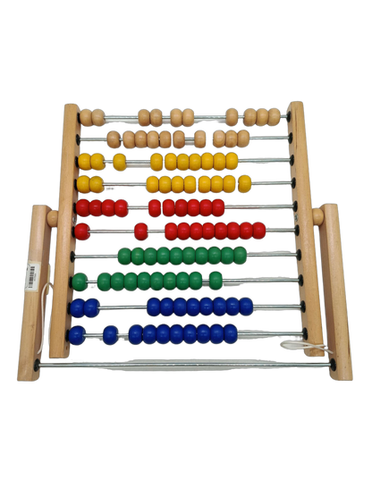 Bruder Holz-Abakus 10 Reihen Lernspiel & Rechenschieber Montessori