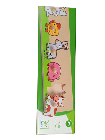 Djeco Bundle Tiere Set von 2 Steckpuzzle & Holzpuzzle