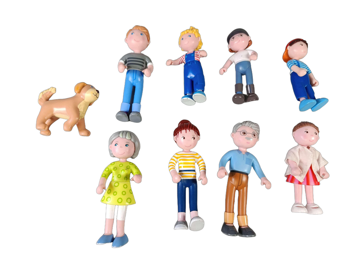 HABA Bundle Little Friends großes Set Spielfiguren & Hund