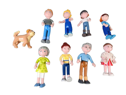 HABA Bundle Little Friends großes Set Spielfiguren & Hund