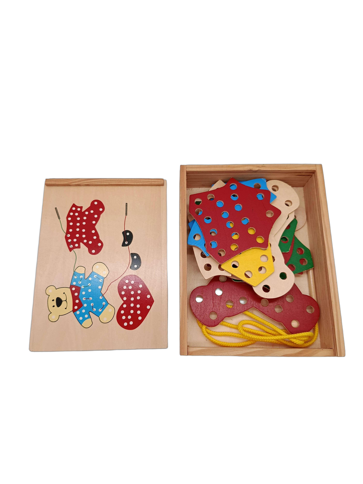 BRIO Bundle Holzspielzeug Set Ziehgiraffe, Anziehbär, Regenbogen