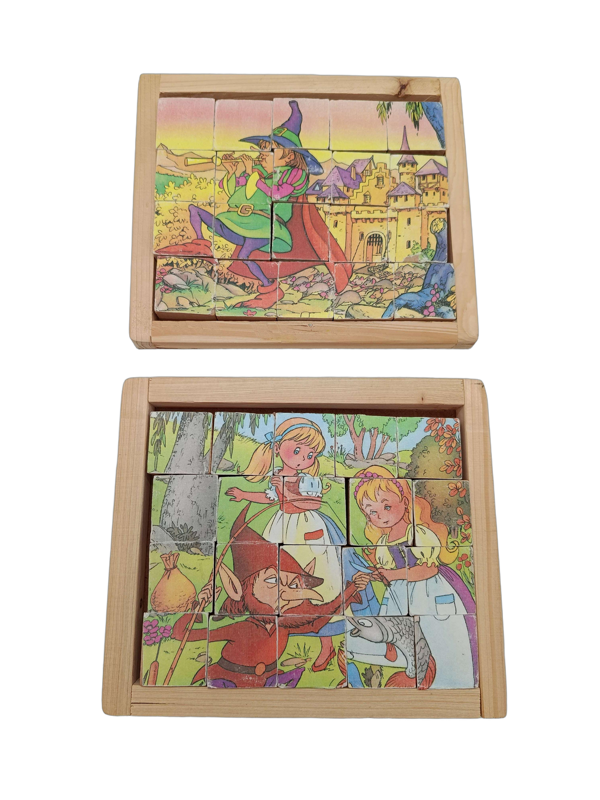 Bundle Märchen & Rattenfänger Set von 2 Holz Würfelpuzzle