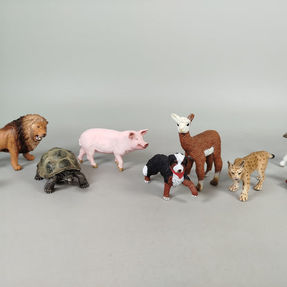 Schleich Tiere Set von 13 Figuren – Hund, Löwe, Pferdefohlen, Koala