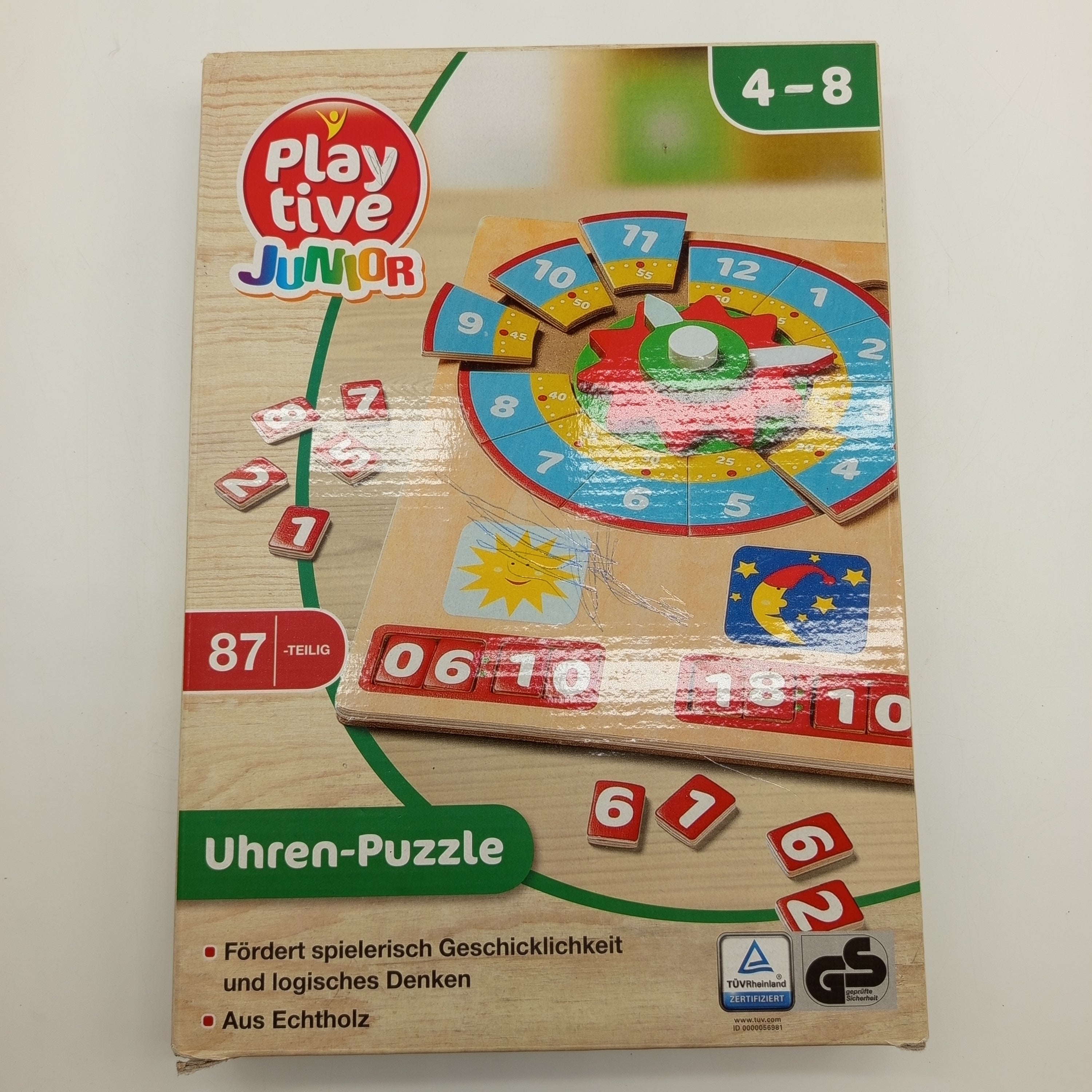 Playtive Junior Lernuhr Puzzle – Lernspiel mit 87 Teilen, OVP