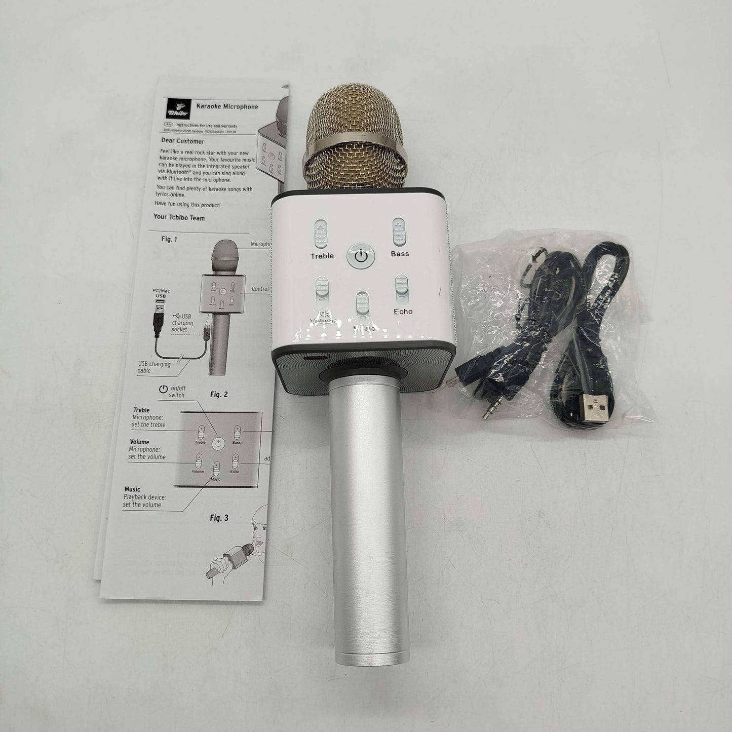 Tchibo Bluetooth Karaoke-Mikrofon, neuwertig, ab 6 7 8 Jahre | ✅ geprüft 