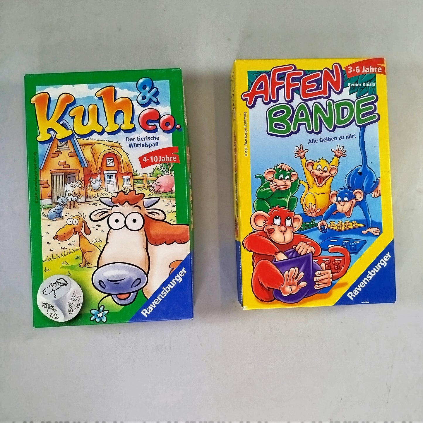 Ravensburger Brettspiel Bundle - Affenbande & Kuh & Co., wie neu