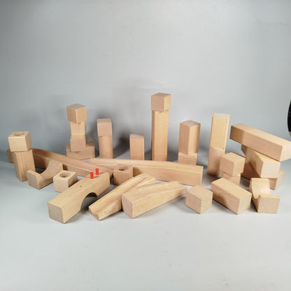 HABA Holzbausteine-Set mit Kugelbahn-Elementen
