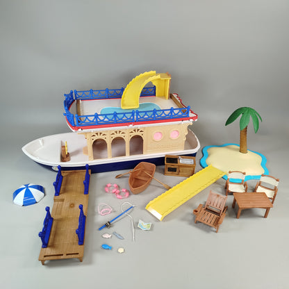 Sylvanian Families Set - Inselhaus 5229, Leuchtturm 5267, Kreuzer 5206