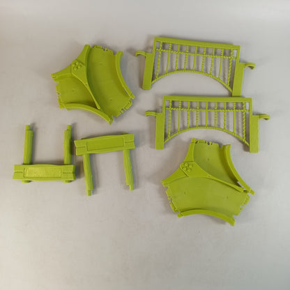 Dinosaurier Rennstrecke Baukasten mit Vulkan Element