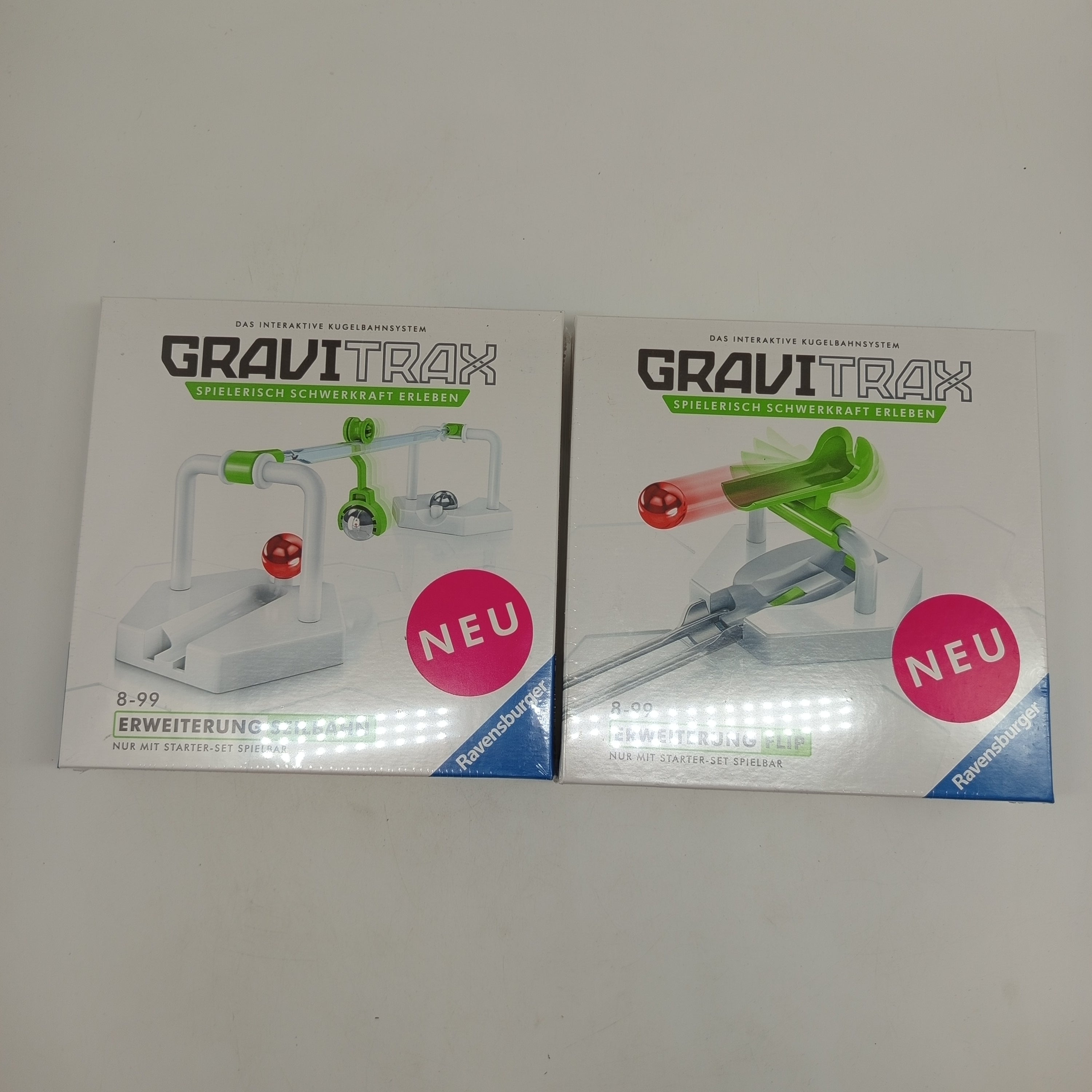 Ravensburger GraviTrax Erweiterung Flip & Seilbahn, Set von 2, OVP, neu