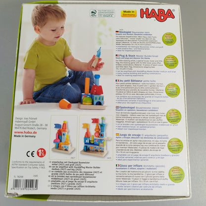 HABA Holzspielzeug Set – Farbkringel & Baumeister, gebraucht