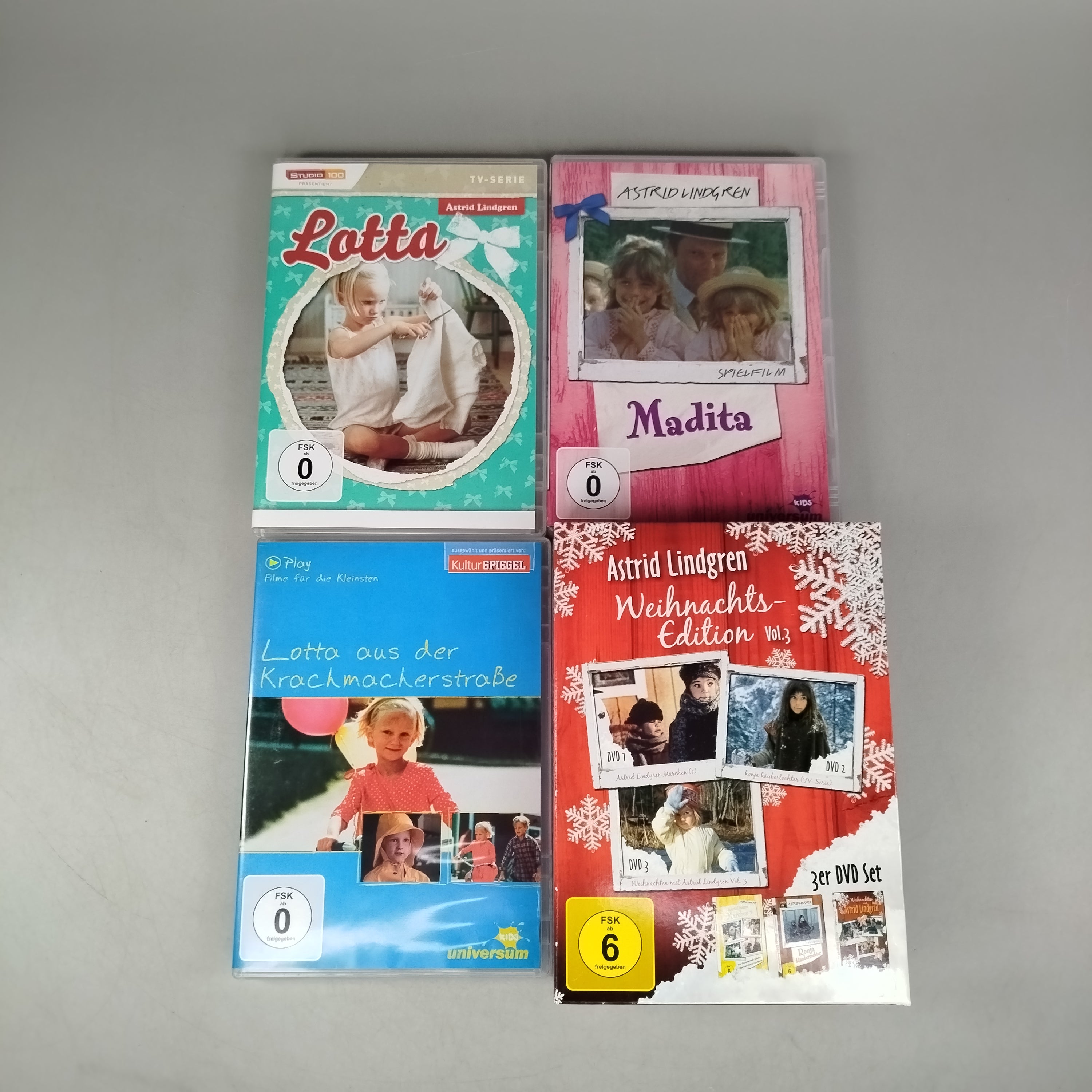 Bundle Universum 4x Astrid Lindgren DVD Sammlung, gebraucht, ab 6 Jahre 