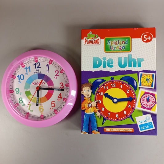 Kiddus & Playland Bundle Die Uhr Lernuhr & Lernspiel