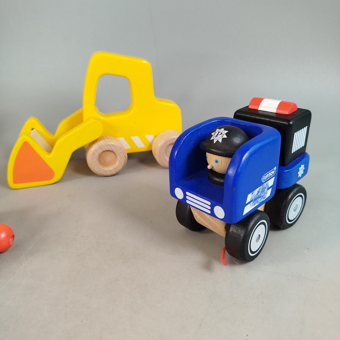 PlanToys Bundle Set von 4 Polizei Zug Bagger, gebraucht, ab 3 Jahre 