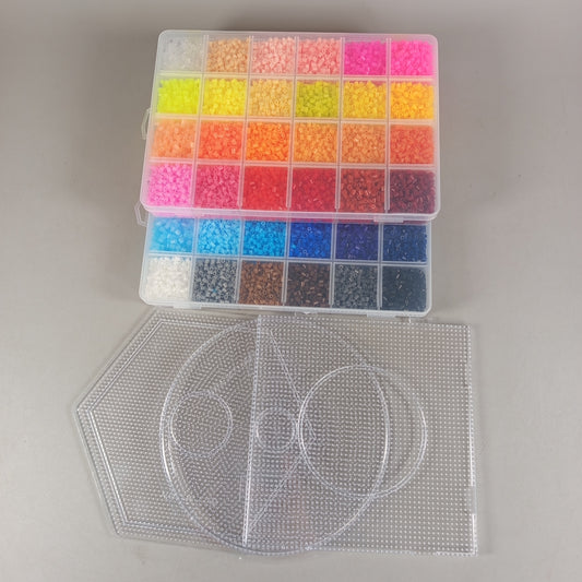 Bügelperlen Bastelset mit Steckplatten & Zubehör