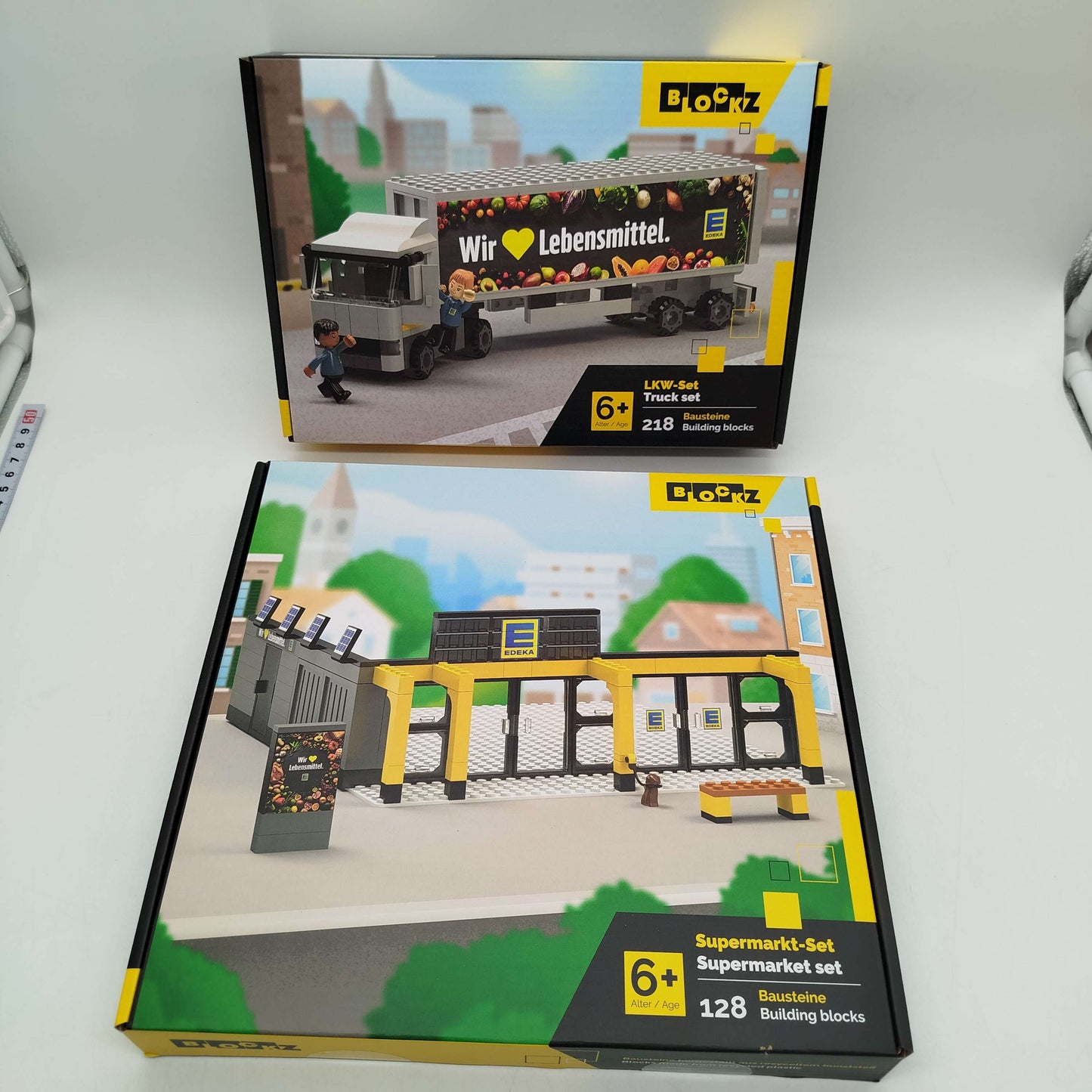 Boost Bundle BLOCKZ Edeka Supermarkt & LKW Set von 6 Klemmbausteine Neu