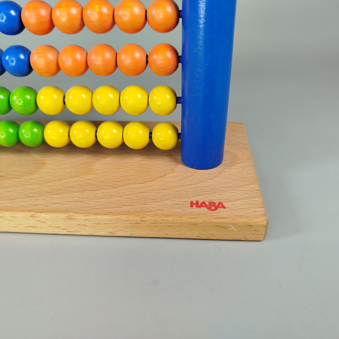 HABA Holzabacus Lernspiel – 10 Reihen mit Figuren, sehr gut