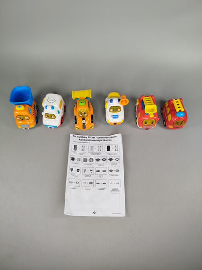 VTech Tut Tut Baby Flitzer Straßen-Set mit 6 Fahrzeugen