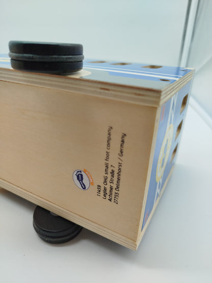 Small Foot  Holzspielzeug - Polizeiauto mit 5 Figuren und Bausteinen