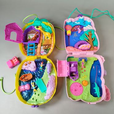 Polly Pocket Kompakt-Spielsets – Dschungel & Abenteuer, Set von 2