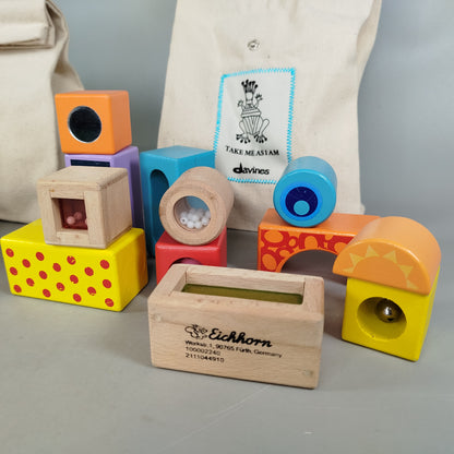 Eichhorn & HEIMESS Holzspielzeug Set – Rasseln, Bausteine & Bälle