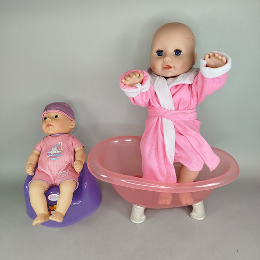 BABY born Bundle 2x Babypuppen mit Wanne&Töpfchen ab 3 4 5 Jahre | ✅ geprüft 