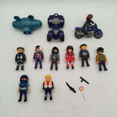 Playmobil Bundle Polizei Set von 9 Figuren & Fahrzeuge