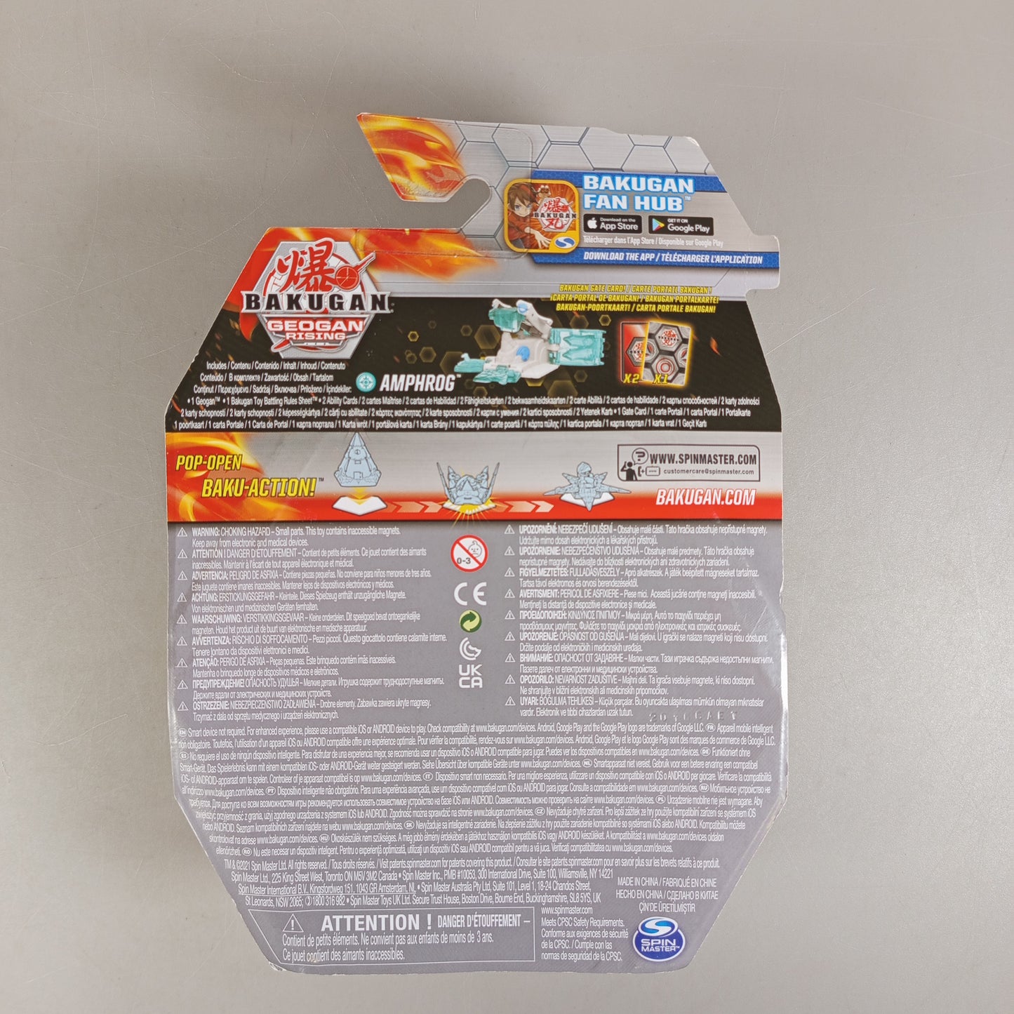 Bakugan Geogan Rising Amphrog – Actionfigur, OVP, neu