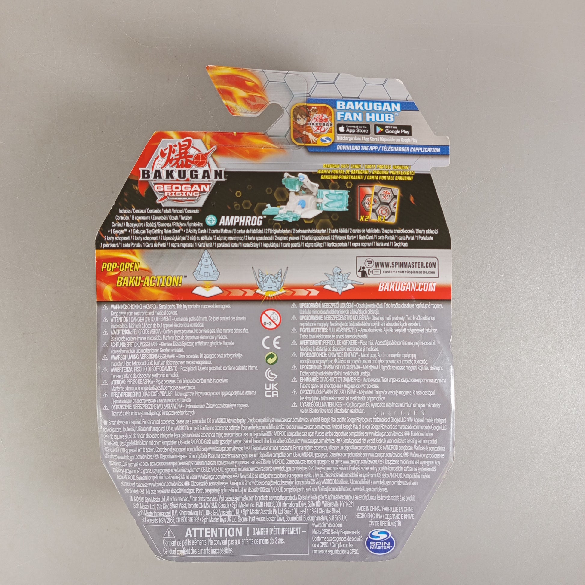 Bakugan Geogan Rising Amphrog – Actionfigur, OVP, neu