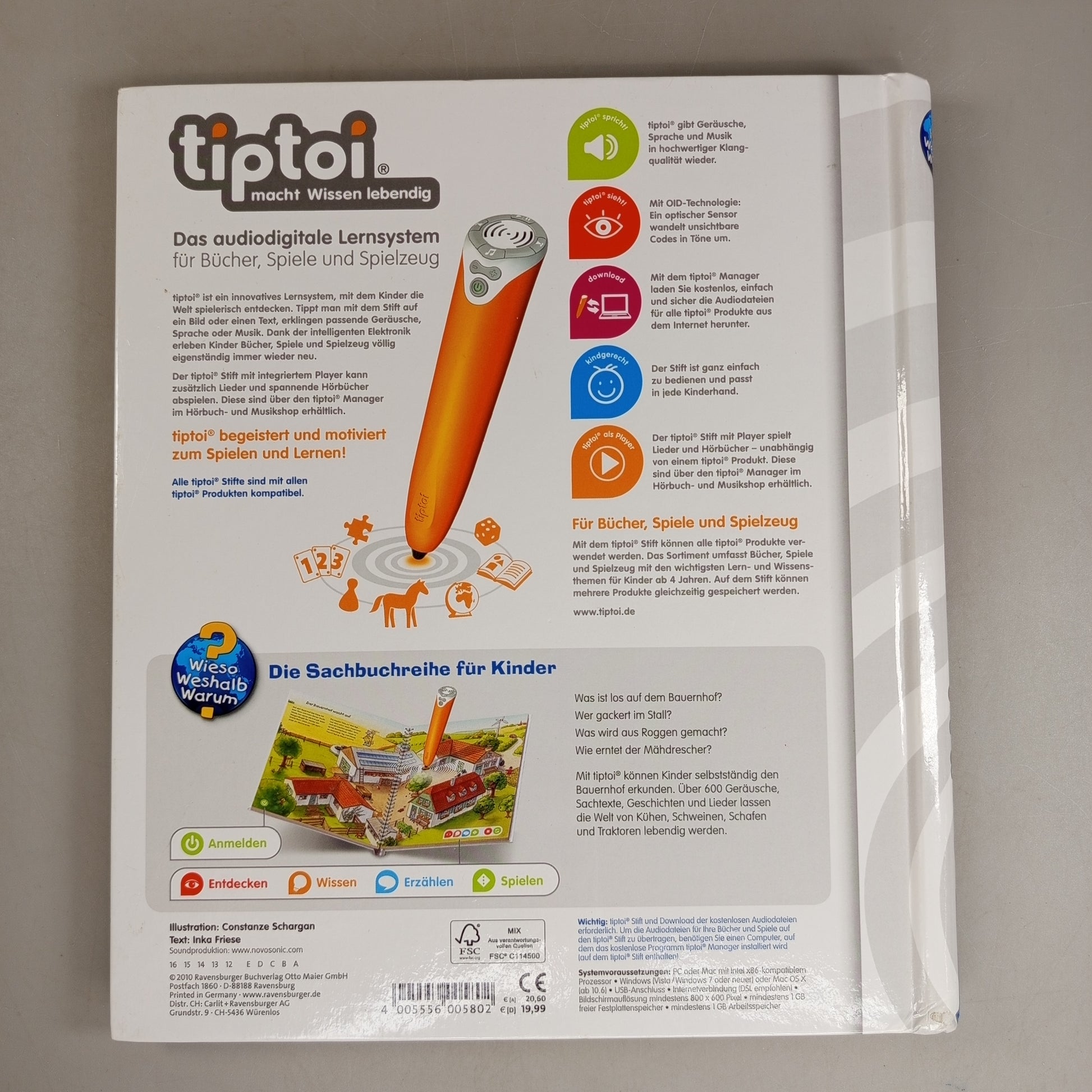 Ravensburger tiptoi Lernbuch-Set – 3x Kinderbücher Wieso? Weshalb? Warum?