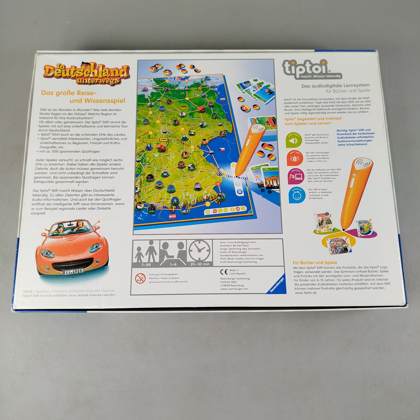 Ravensburger In Deutschland unterwegs 05215 Brettspiel, gebraucht, ab 6 Jahre 