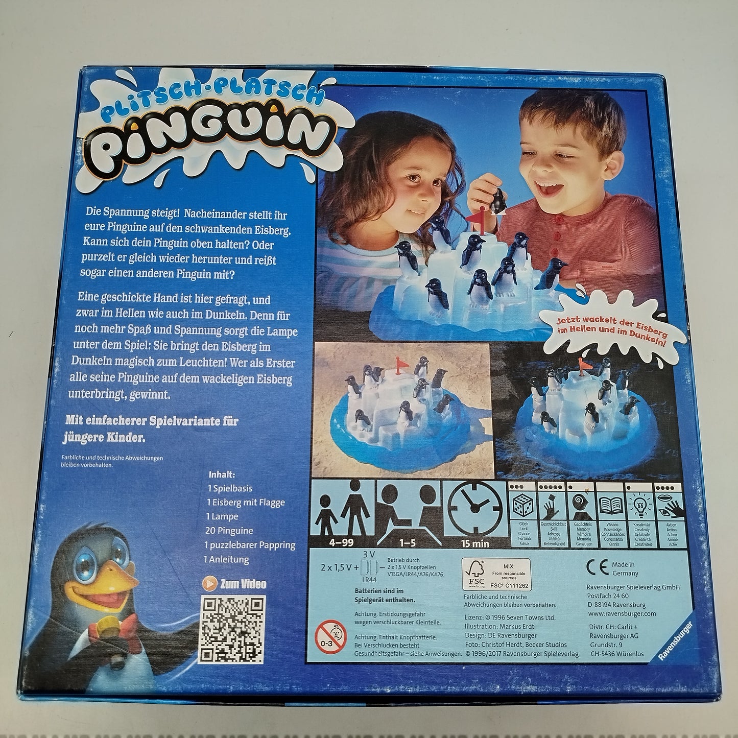 Ravensburger Brettspiel – Plitsch-Platsch Pinguin, OVP