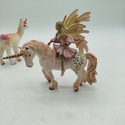 Schleich Bundle Bayala Set von 4 Feen Einhorn Lama, ab 3 4 5 Jahre | ✅ geprüft 