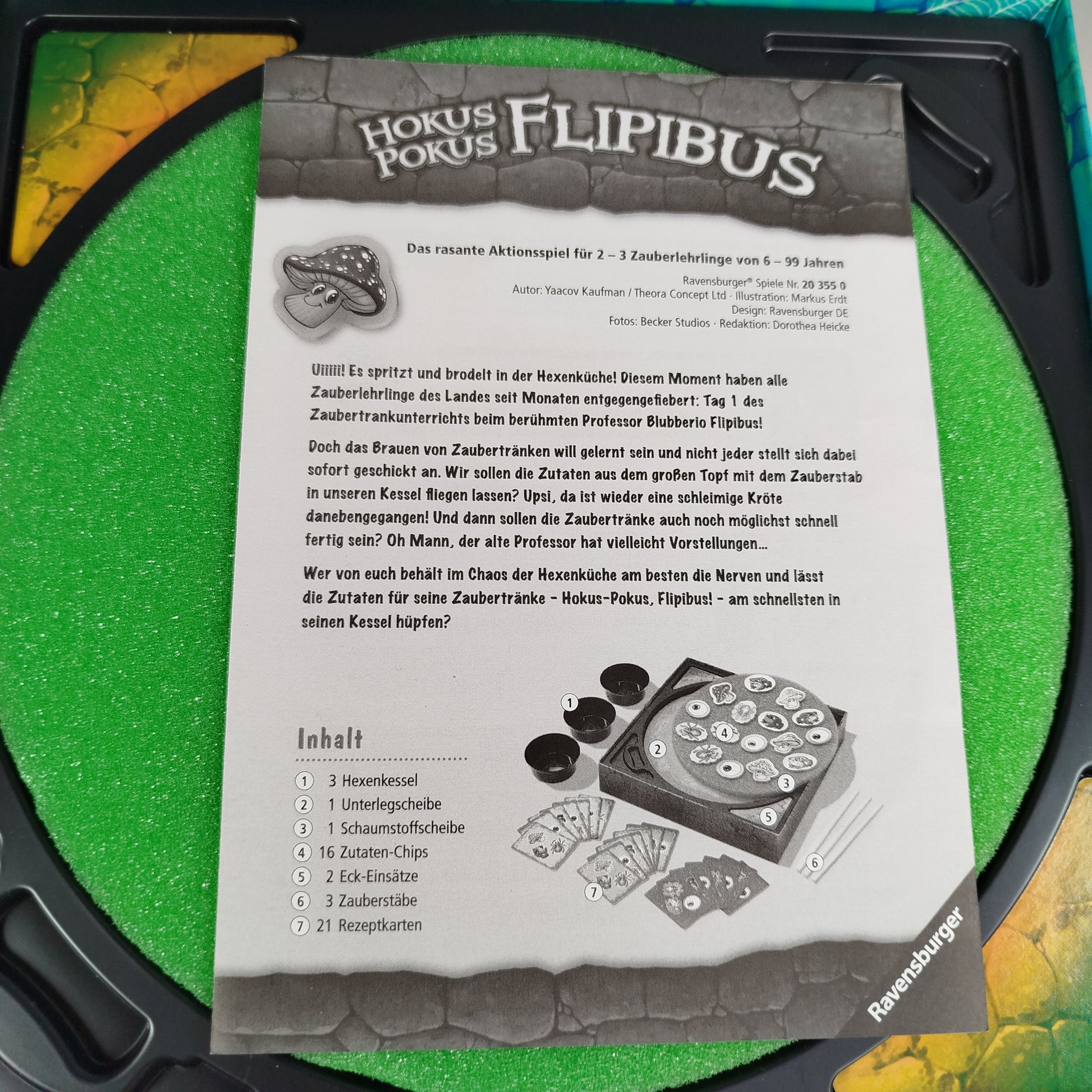 Ravensburger Hokus Pokus Flipibus Brettspiel, gebraucht, ab 6 Jahre 