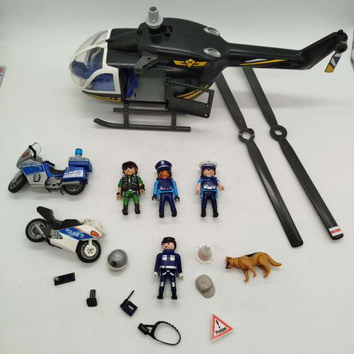 Playmobil Bundle Polizei Heli & Figuren